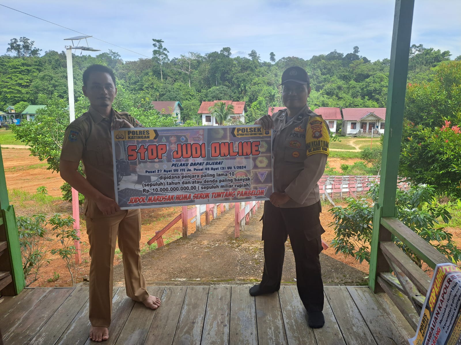 Bhabinkamtibmas Polsek Katingan Hulu dan Bukit Raya Imbau Warga Jauhi Judi Online