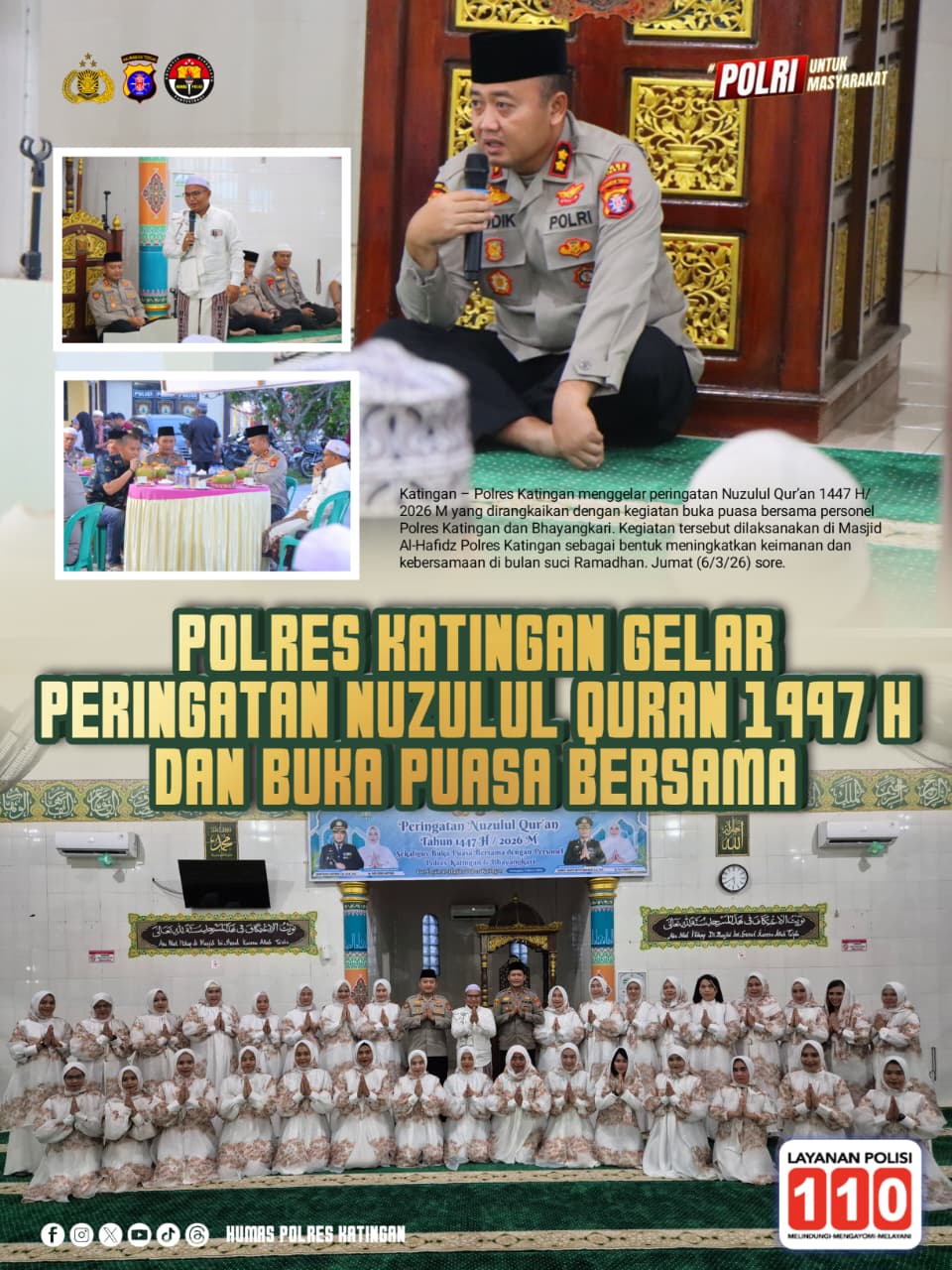 Polres Katingan Gelar Peringatan Nuzulul Qur’an 1447 H dan Buka Puasa Bersama