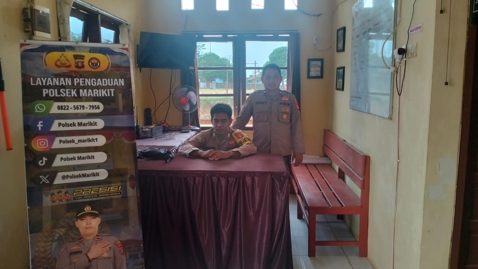 Personil Polsek Marikit Stand By di Mako Penjagaan.