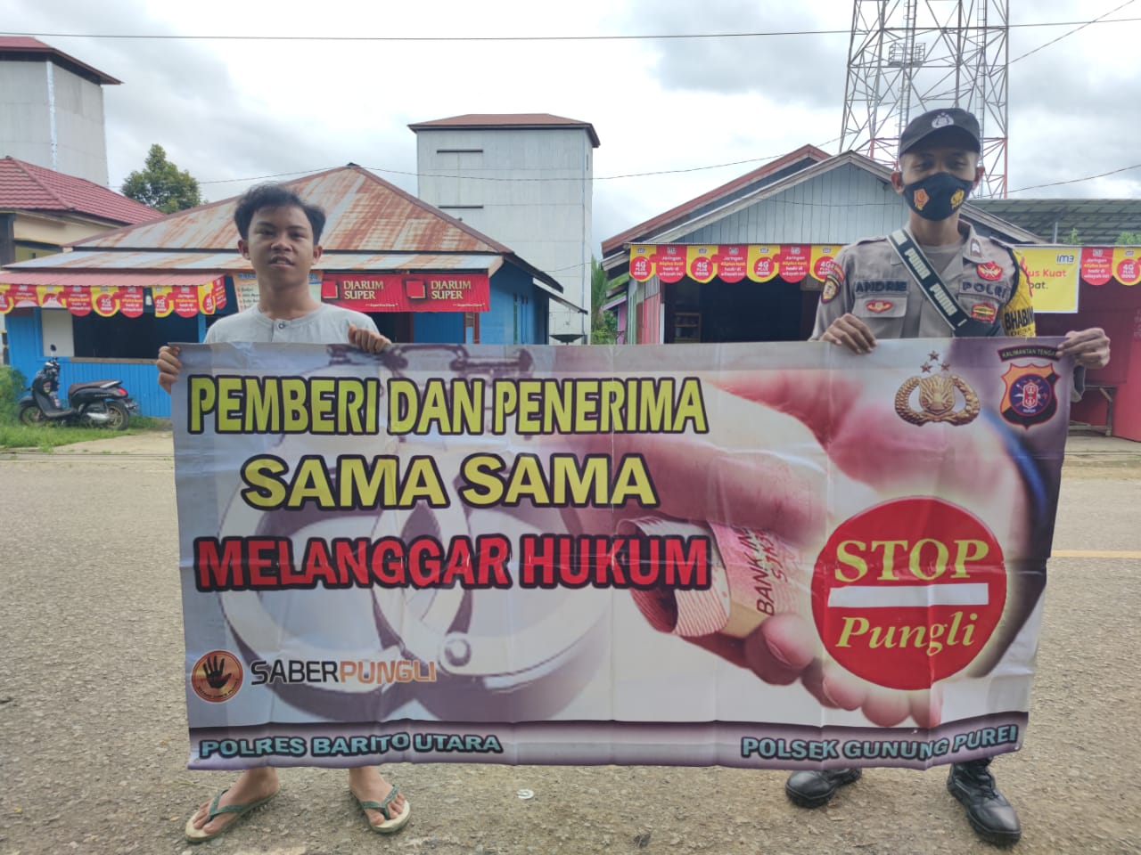 Polsek Gunung Purei Awasi Penyaluran Bantuan Sosial agar Bebas Pungli