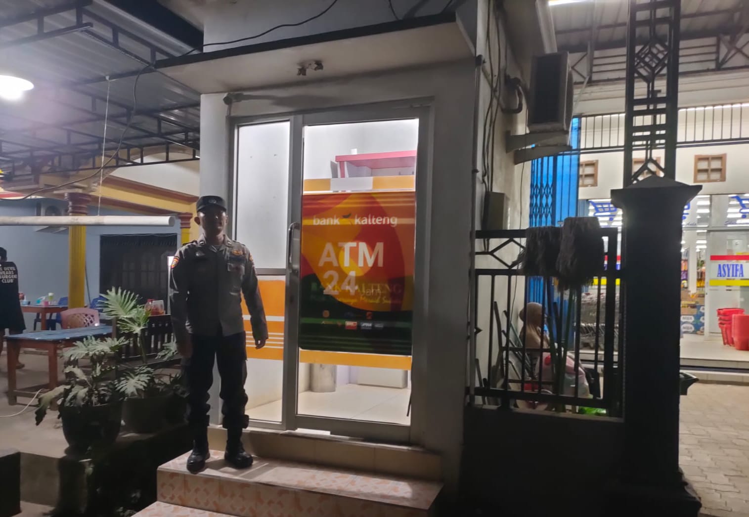Piket Polsek Patroli ke Perbankan Atm