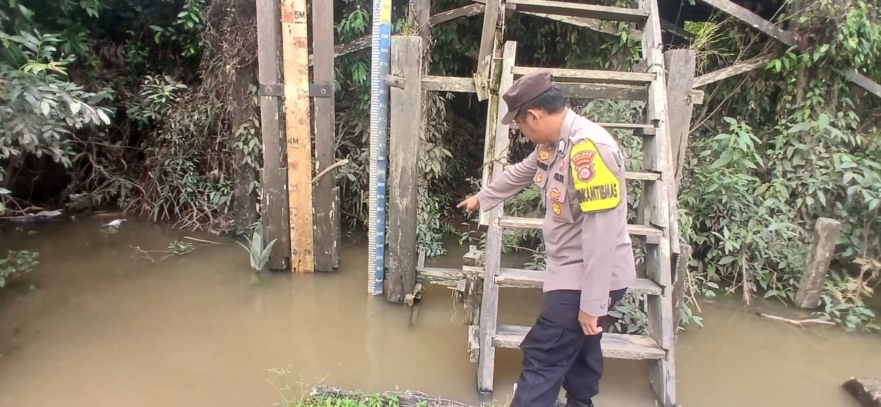 Polsek Lamandau tingkatkan pemantauan DAS Lamandau, debit air alami kenaikan
