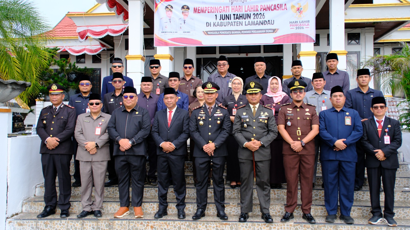 Kapolres Lamandau Hadiri Upacara Peringatan Hari Lahir Pancasila 2026 di Halaman Kantor Bupati Lamandau