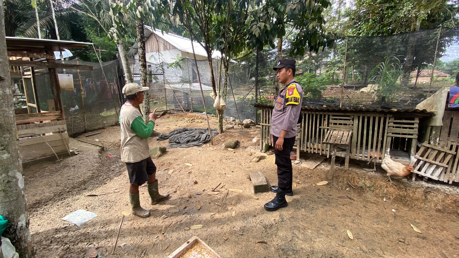 BHABINKAMTIBMAS SAMBANGI PETERNAK, DUKUNG PENGEMBANGAN USAHA TERNAK WARGA