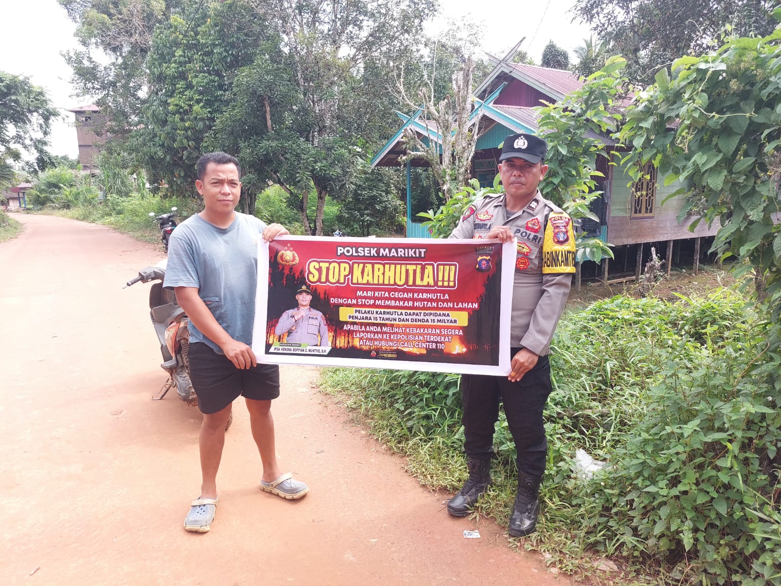 Cegah Karhutla Sejak Dini, Polsek Marikit Edukasi Warga Tidak Membakar Lahan