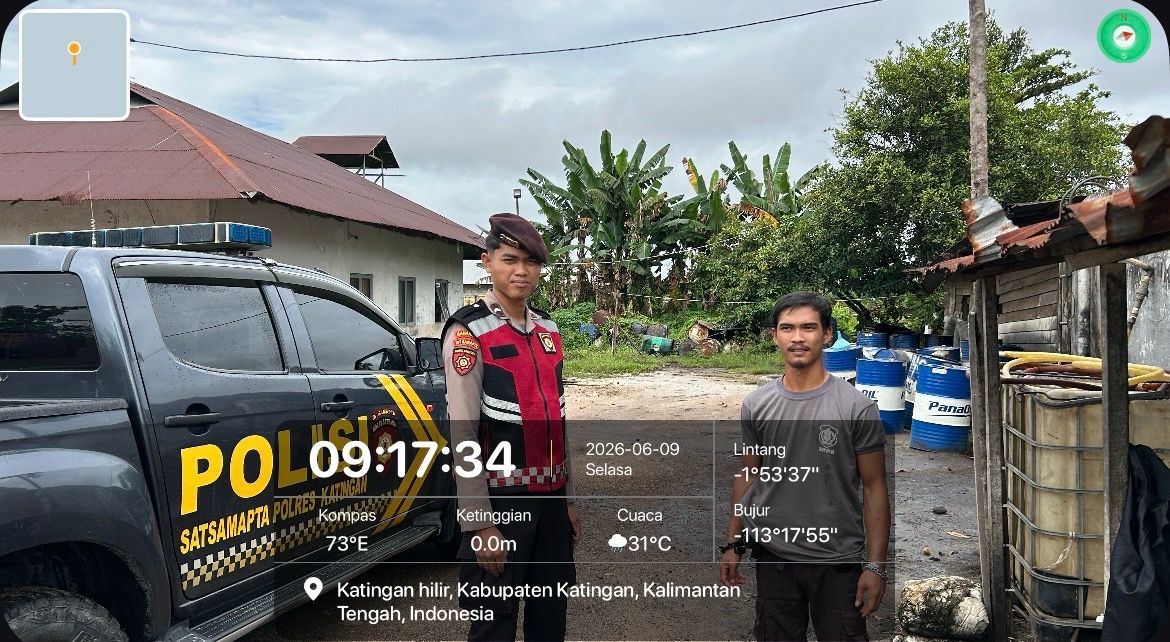 Patroli Pagi, Personel Samapta Polres Katingan Sasar Titik Rawan Tindak Pidana.