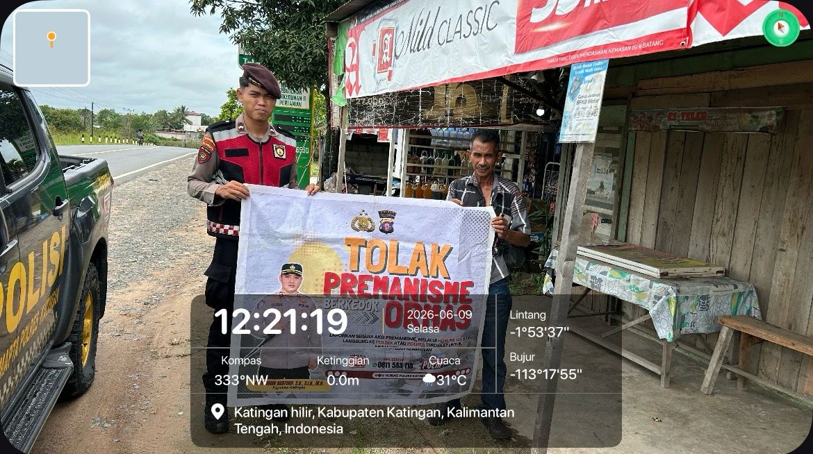 Personel Samapta Laksanakan Sosialisasi Tolak Premanisme di Lingkungan Masyarakat.