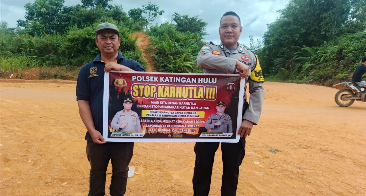 Polsek Katingan Hulu sosialisasi Stop Karhutla.