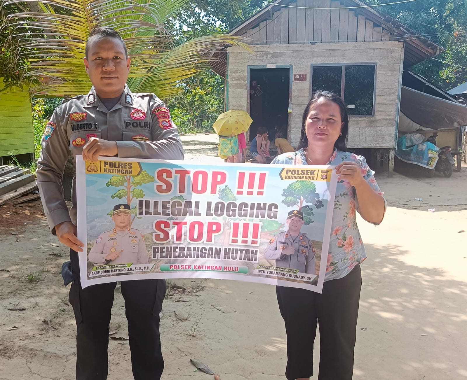 Upaya Pencegahan Penebangan Hutan secara Liar (Ilegal Logging), Bhabinkamtibmas sosialisasi kepada masyarakat.