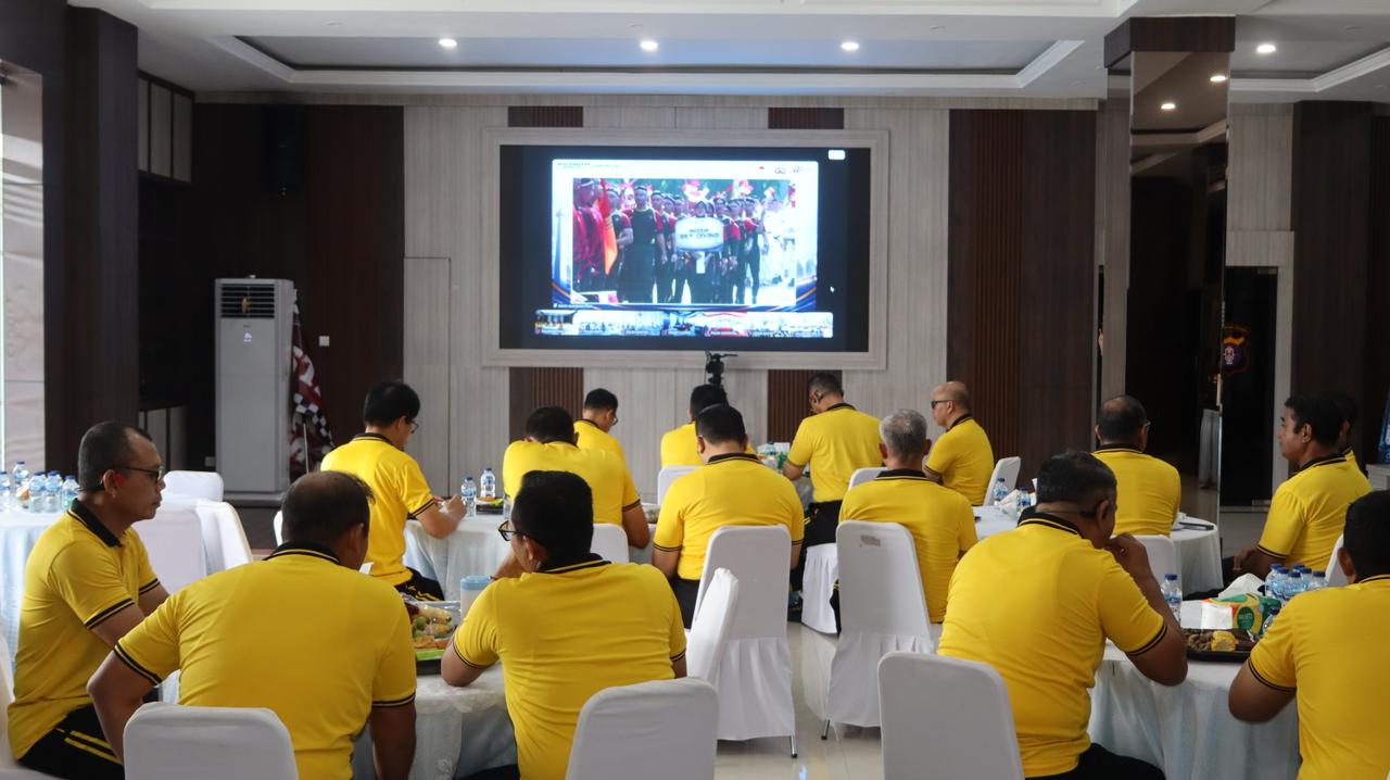 Dipimpin Kapolri, Polda Kalteng Ikuti Opening Ceremony Pekan Olahraga Polri Secara Virtual
