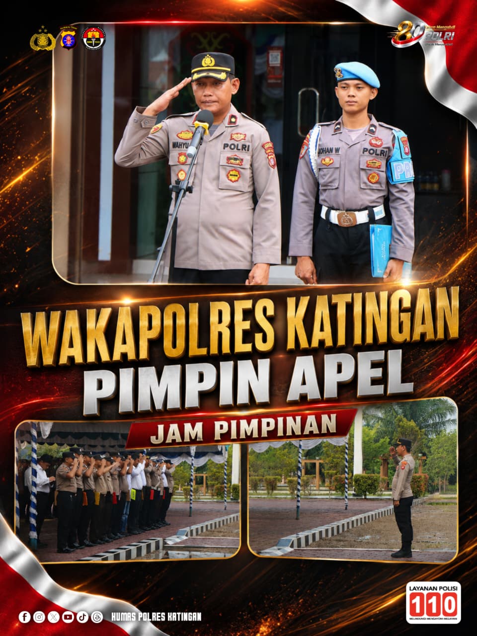 Wakapolres Katingan Pimpin Apel Jam Pimpinan