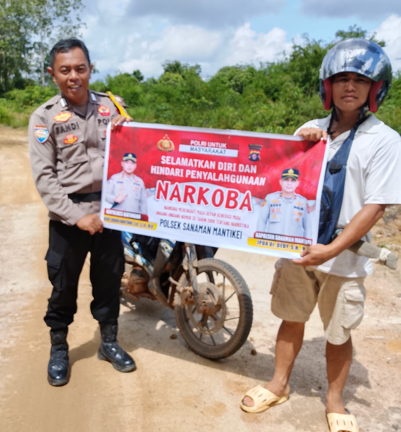 Bhabinkamtibmas Desa Rantau Bangkiang Sosialisasi Bahaya penyalahgunaan Narkoba.
