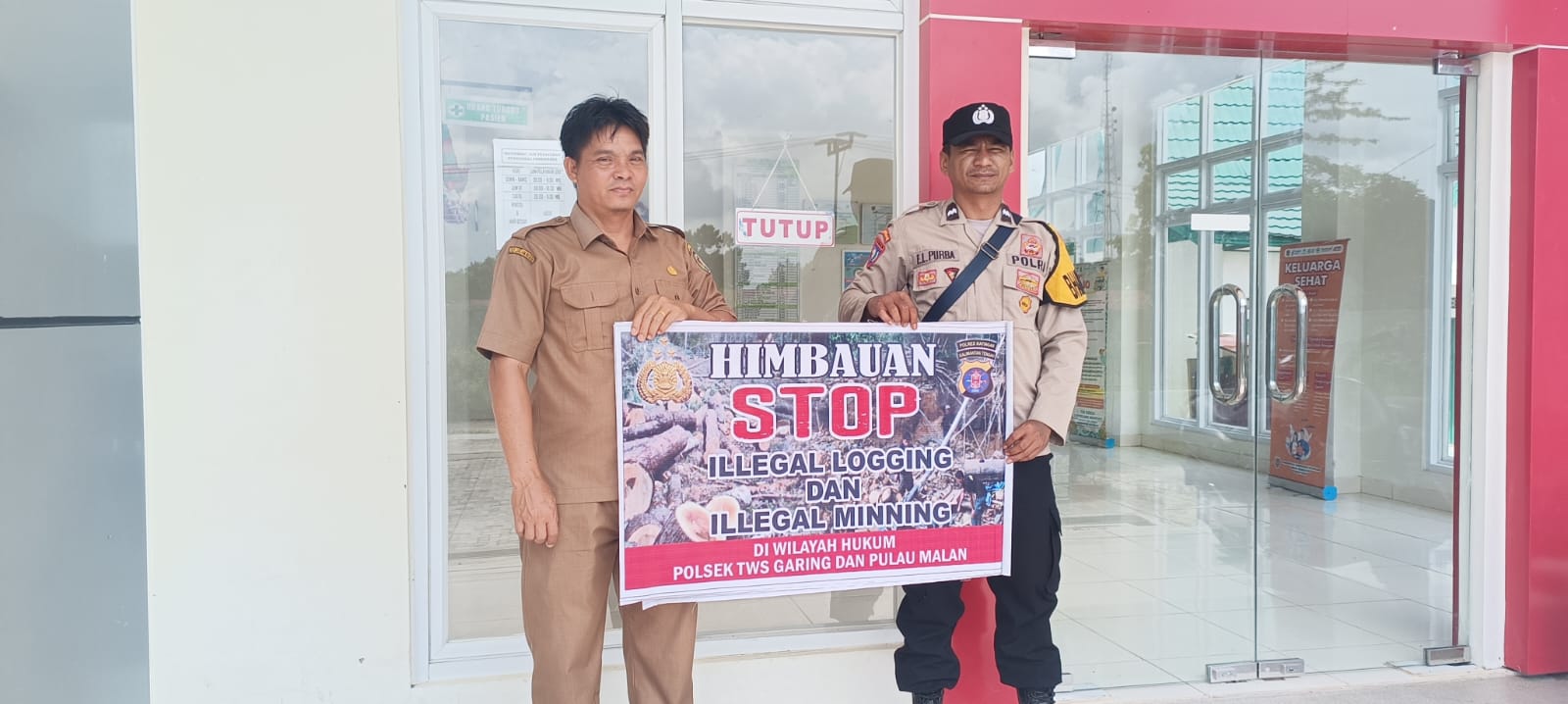 Polsek Tewang Sangalang Garing dan Pulau Malan Minta Warga Tidak Melakukan Aktivitas Ilegal Logging dan Ilegal Minning