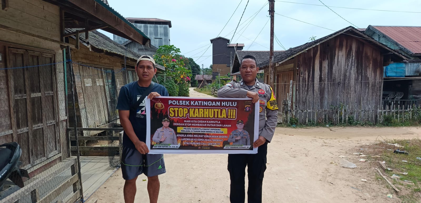 Polsek Katingan Hulu sosialisasi Stop Karhutla.