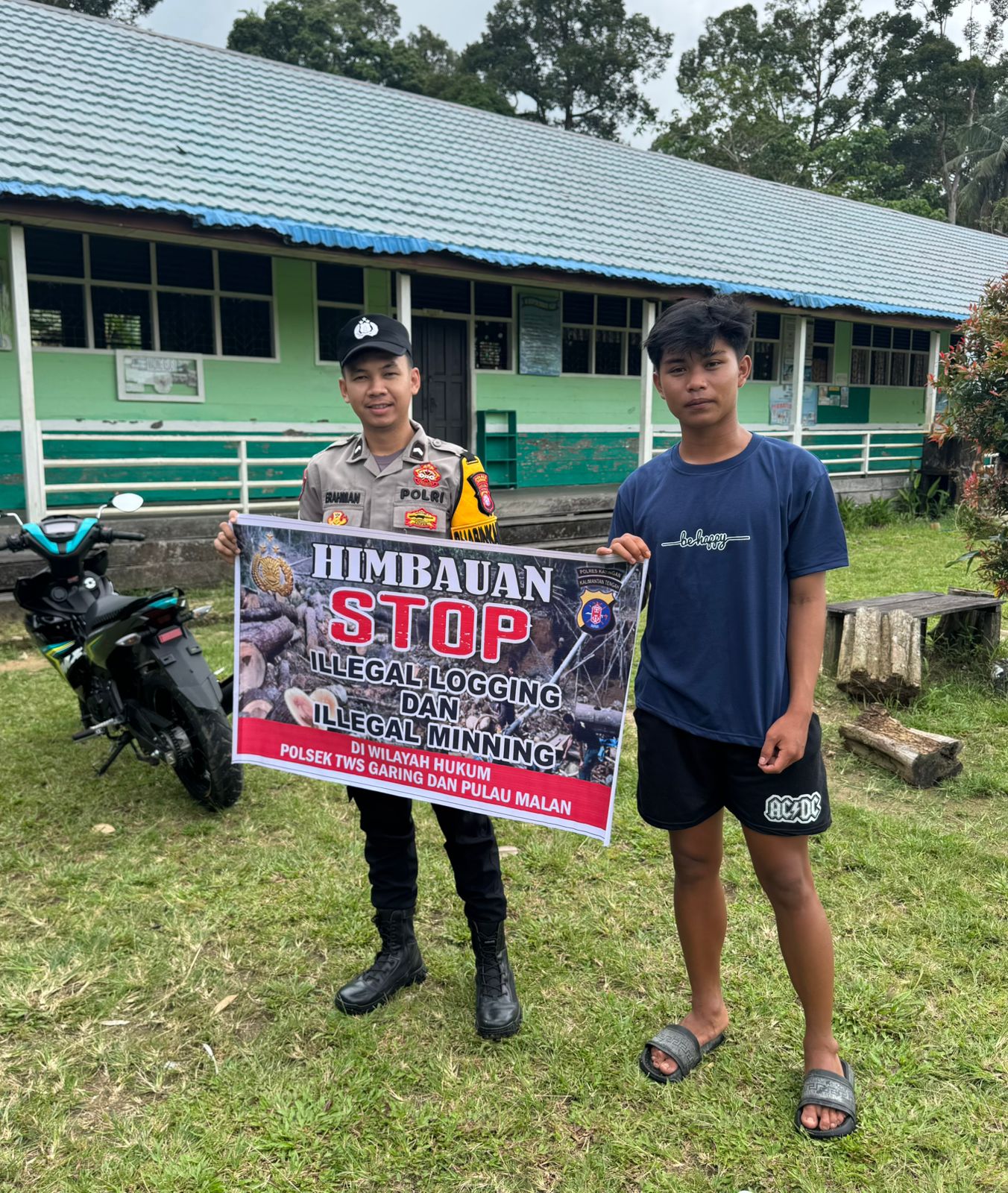 Polsek Tws Garing dan Pulau Malan rutin sosialisasi larangan ilegal Logging dan Meaning.