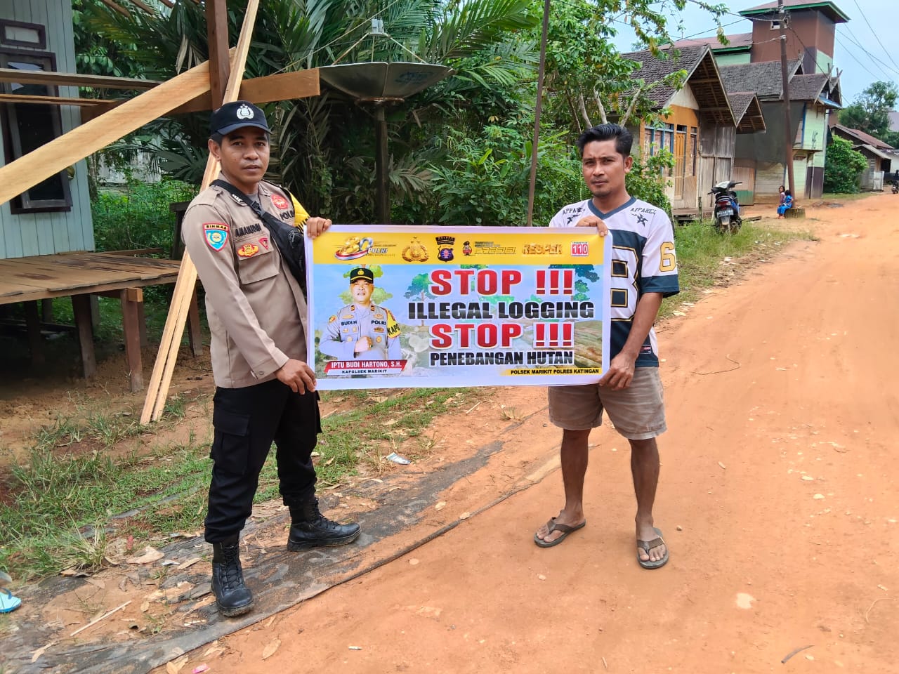 Bhabinkamtibmas Polsek Marikit Tekan Penebangan Liar, Sosialisasi Hukum Jadi Senjata Utama