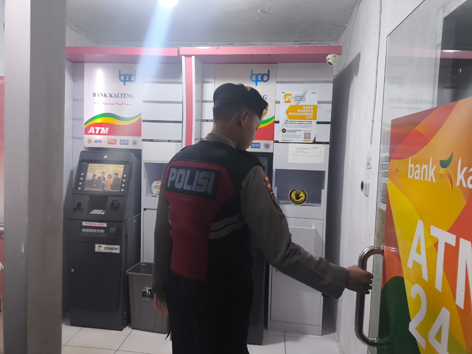 Patroli Bank, Sat Samapta Polres Lamandau Perkuat Pengamanan Objek Vital Perbankan