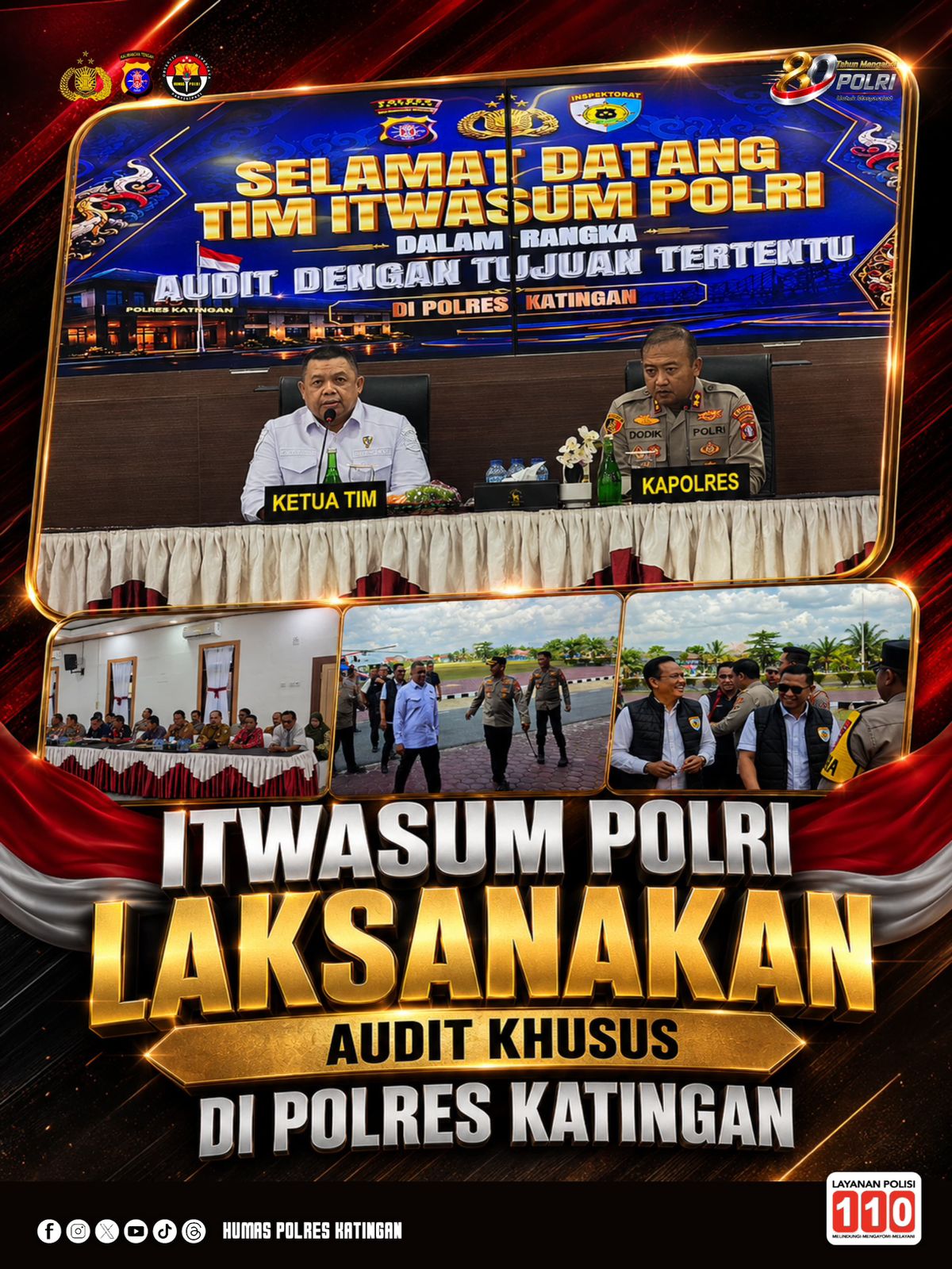 Itwasum Polri Laksanakan Audit Khusus di Polres Katingan