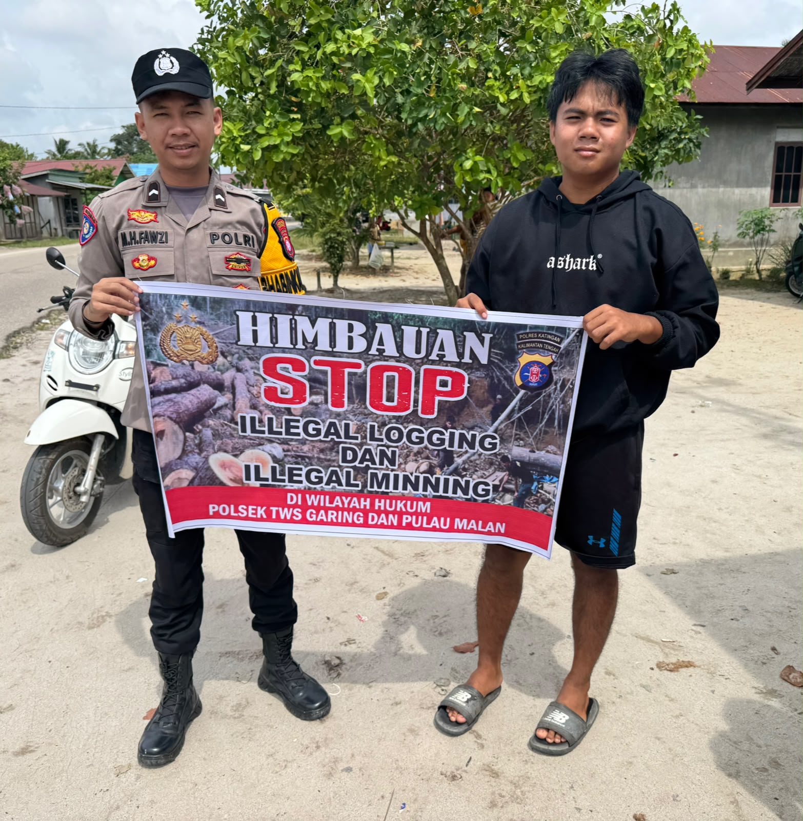 Polsek Tws Garing dan Pulau Malan rutin sosialisasi larangan ilegal Logging dan Meaning.