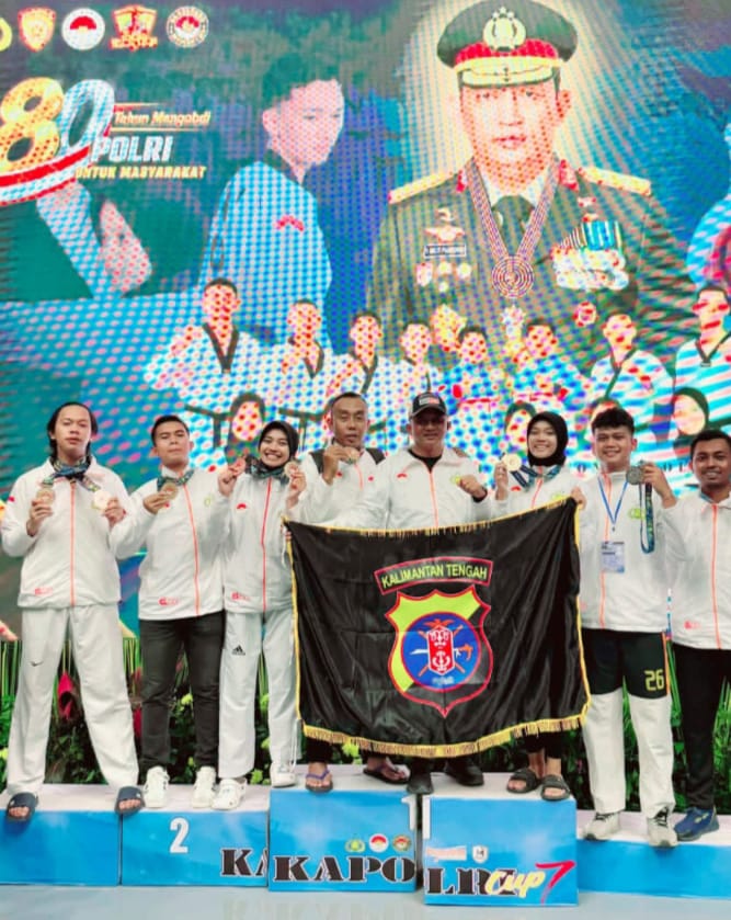 Kontingen Taekwondo Polda Kalteng Borong 9 Medali di Kejurnas Kapolri Cup 7