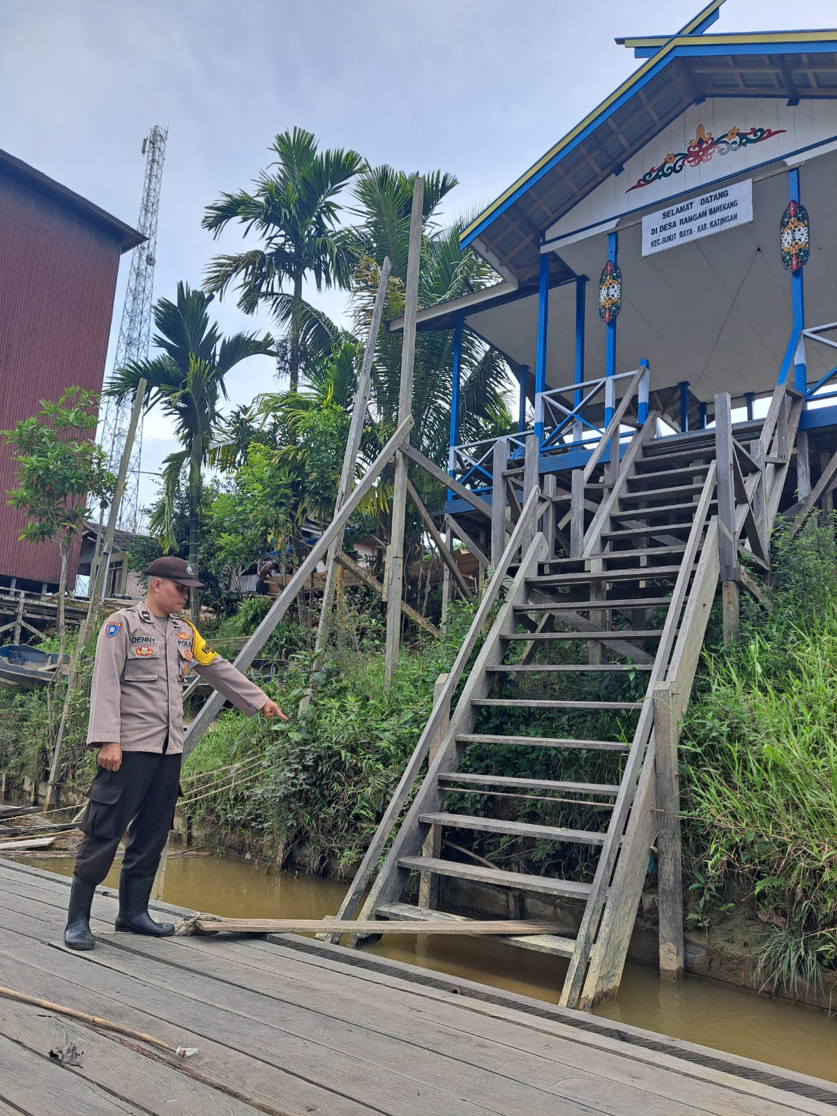 Debit Air terpantau normal , Polsek Katingan Hulu dan Bukit Raya Imbau Warga agar tetap selalu waspada.