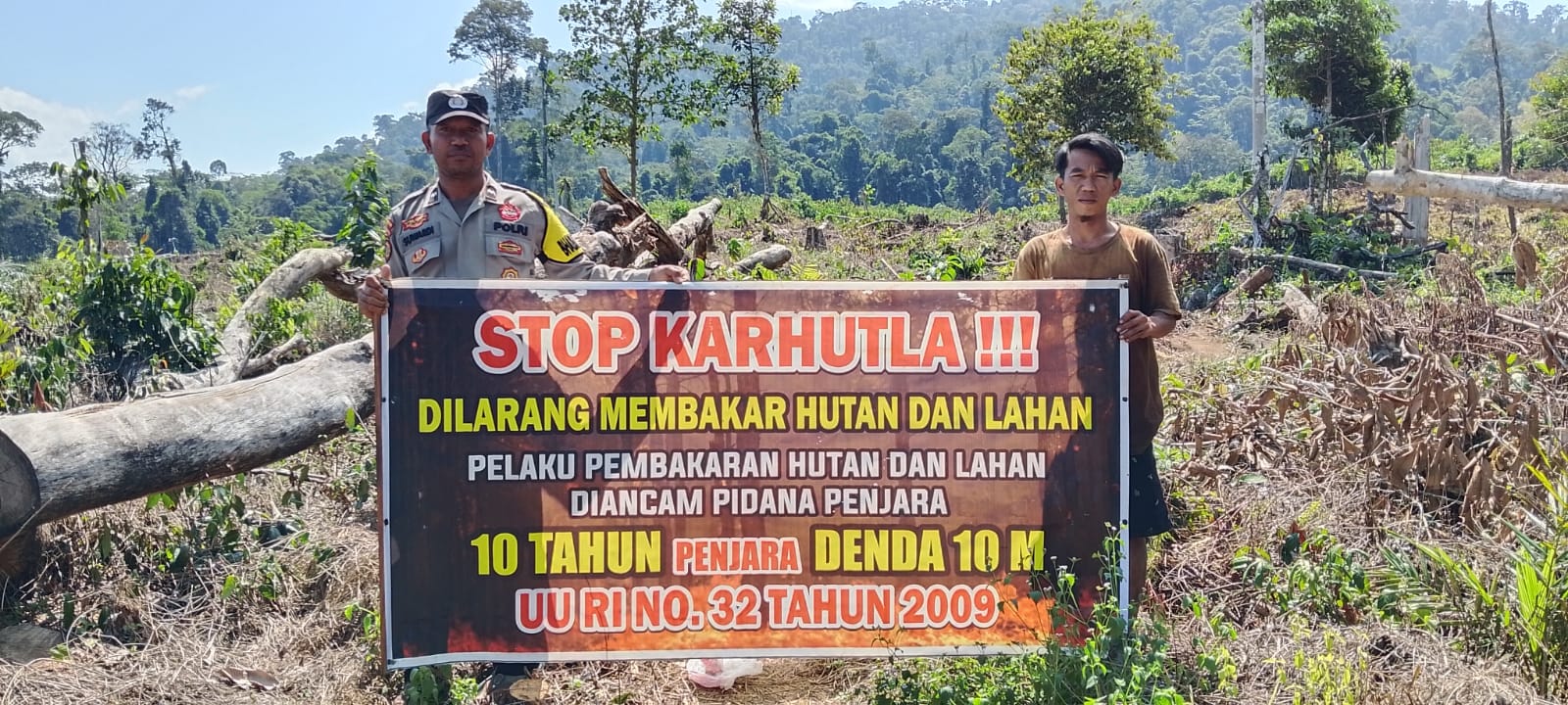 Cegah Karhutla Sejak Dini, Bhabinkamtibmas Polsek Delang Gencarkan Sosialisasi kepada Masyarakat