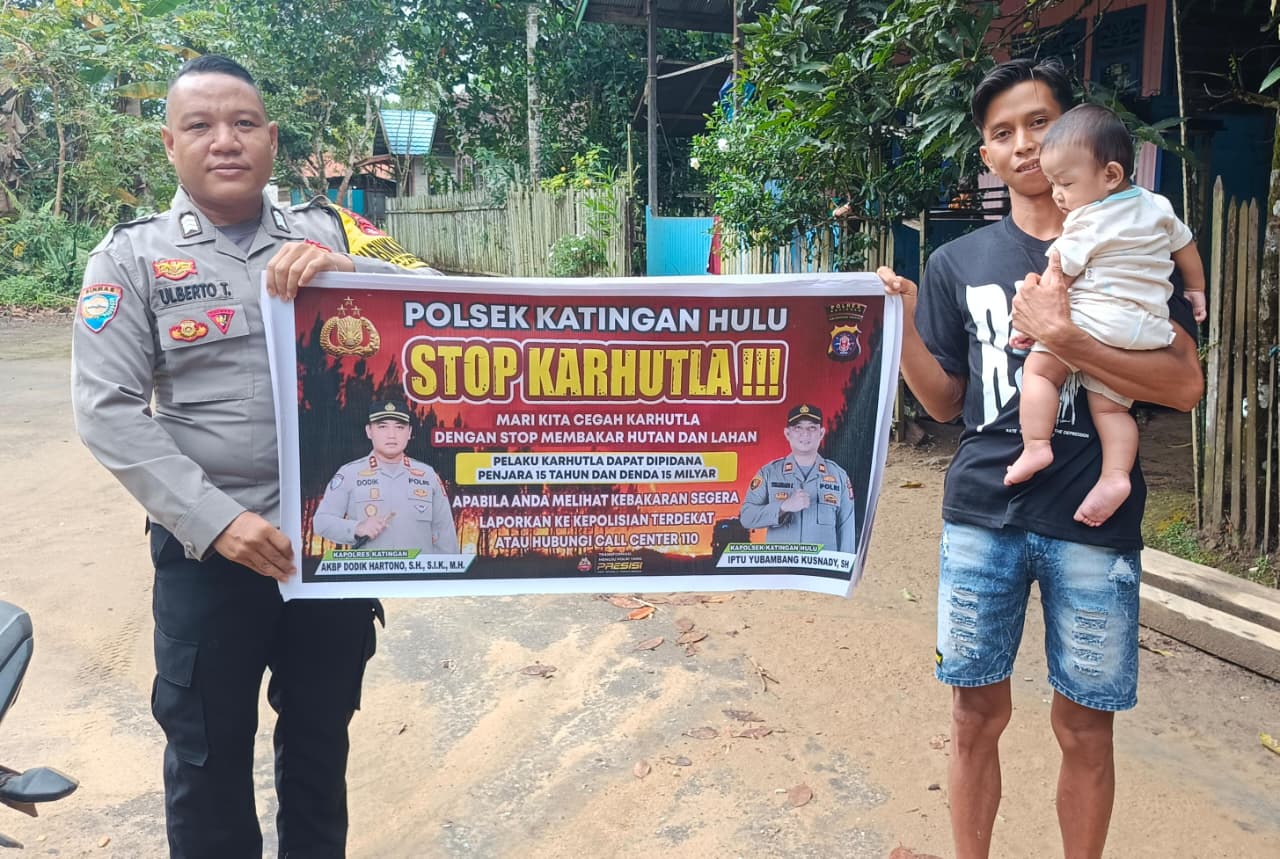 Polsek Katingan Hulu sosialisasi Stop Karhutla.