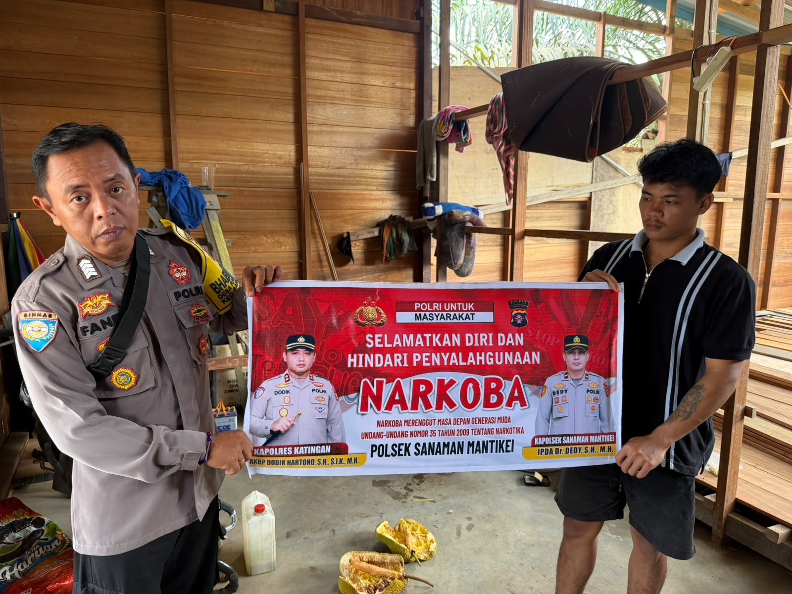 Bhabinkamtibmas Desa Rantau Bangkiang Sosialisasi Bahaya penyalahgunaan Narkoba.