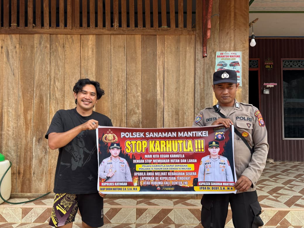 Dengan Patroli Dialogis, Polsek Tewang Sangalang Garing dan Pulau Malan Berikan Rasa Aman Kepada Masyarakat