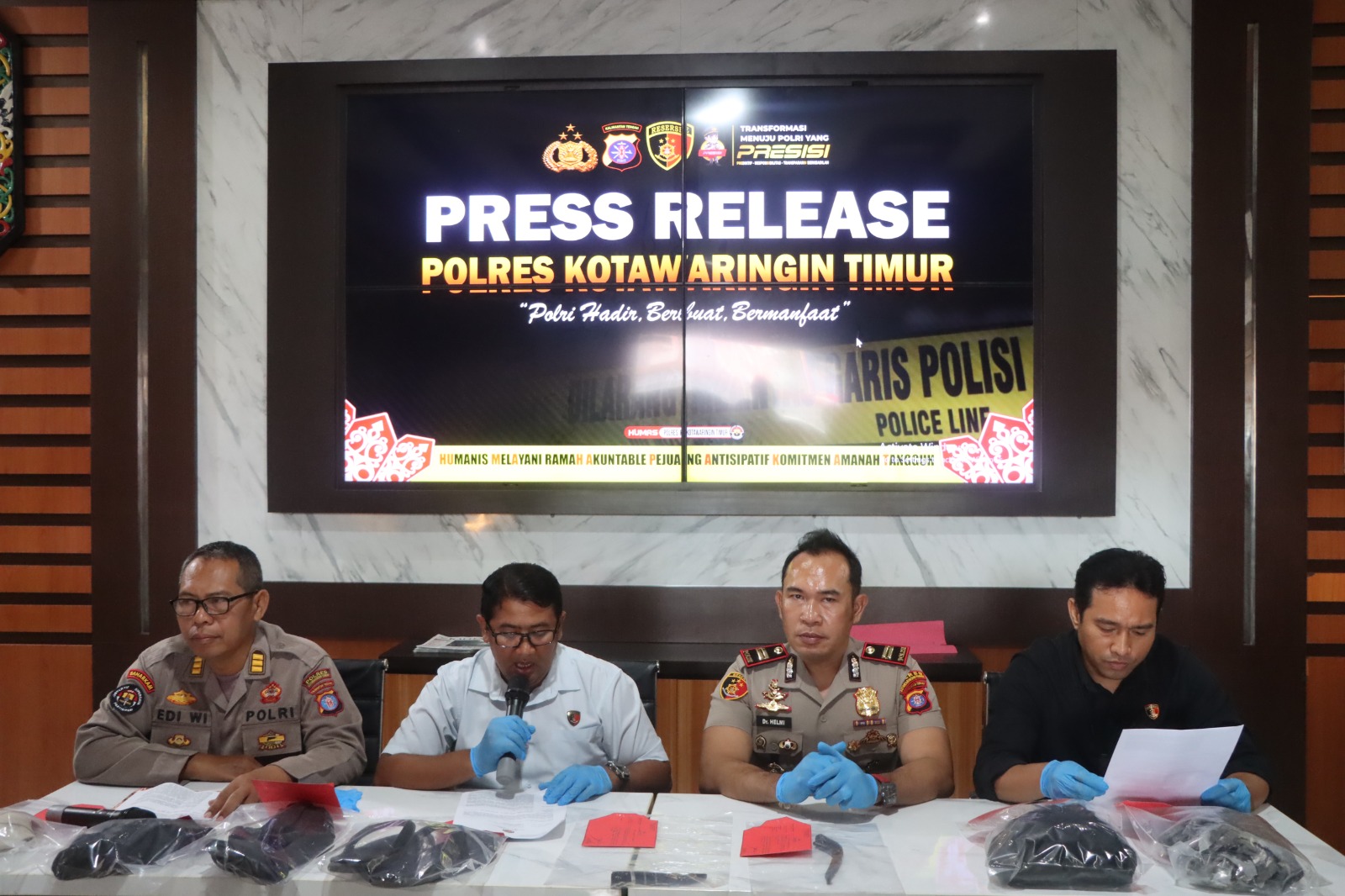 Polres Kotim Gelar Press Release Perkara Penganiayaan Berujung Kematian, Pelaku Berhasil Diamankan