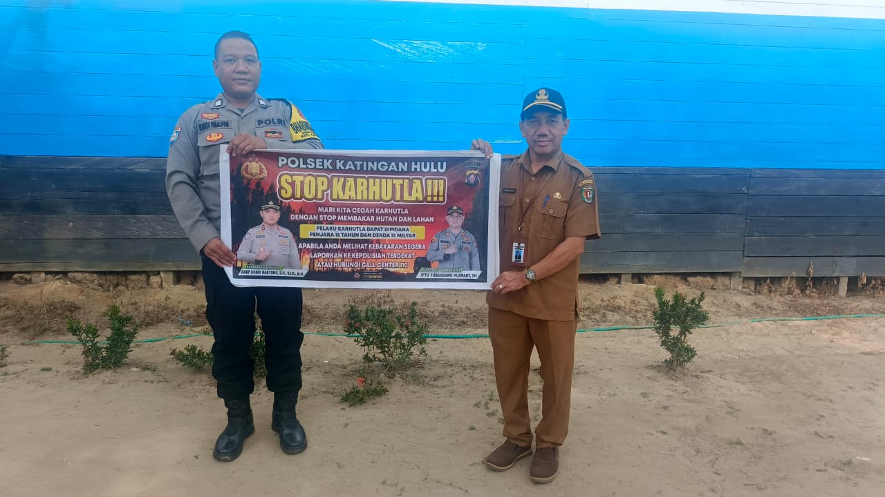 ‎Polsek Katingan Hulu sosialisasi Stop Karhutla.