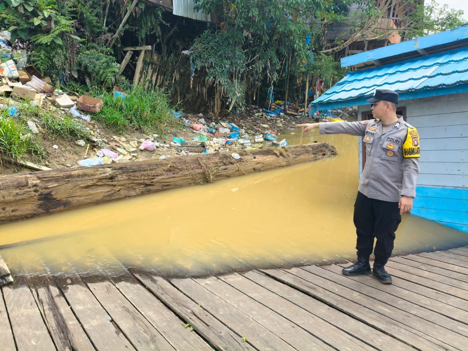 Polsek Marikit Monitoring Debit Air DAS Katingan, Pastikan Kondisi Aman dan Siaga Bencana