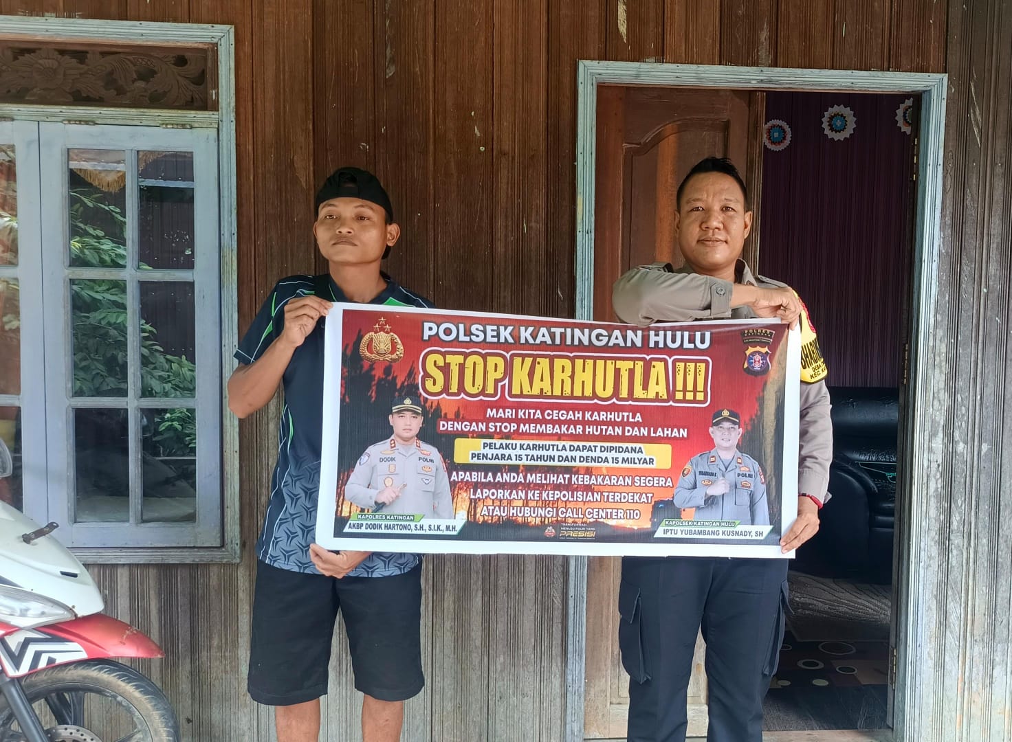‎Polsek Katingan Hulu sosialisasi Stop Karhutla.