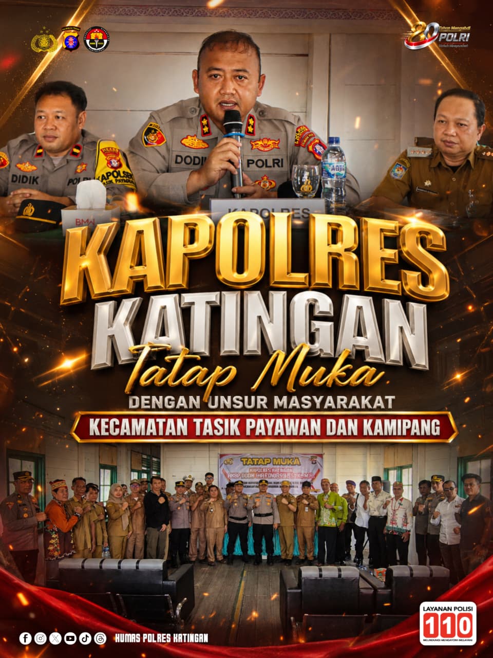 Kapolres Katingan Tatap Muka Dengan Unsur Masyarakat Kecamatan Tasik Payawan dan Kamipang