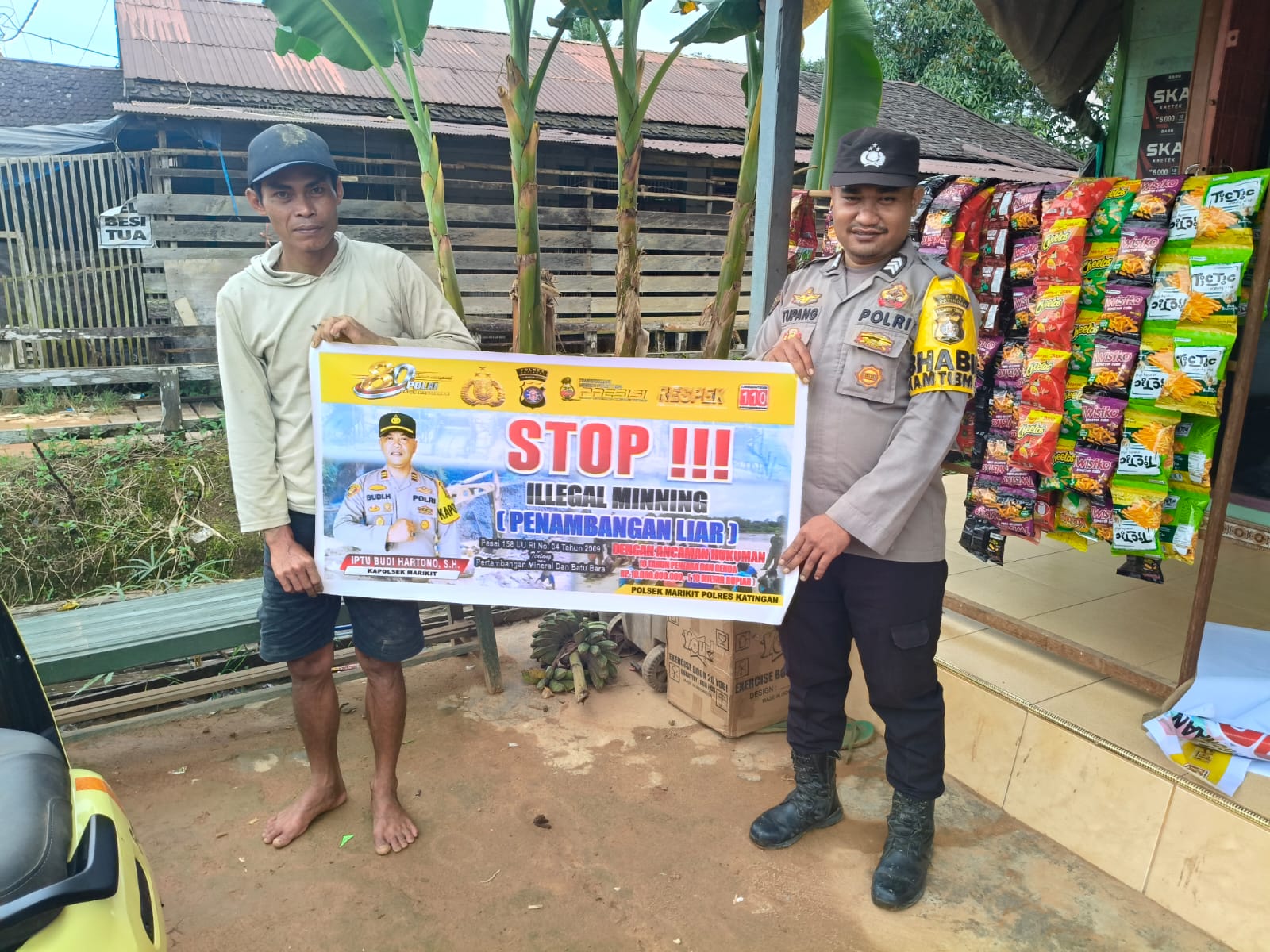 POLSEK MARIKIT GENCAR EDUKASI WARGA TOLAK PETI KE MASYARAKAT