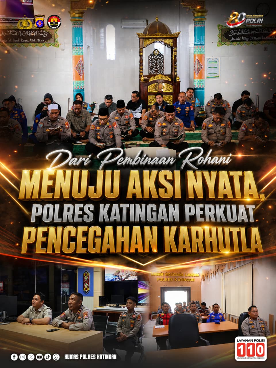 Dari Pembinaan Rohani Menuju Aksi Nyata, Polres Katingan Perkuat Pencegahan Karhutla