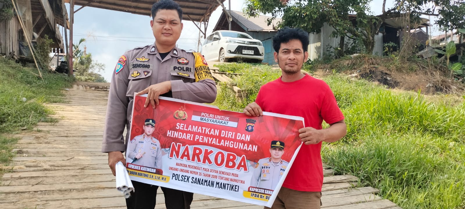 Bhabinkamtibmas Desa Tumbang Baraoi Sosialisasi Bahaya penyalahgunaan Narkoba.