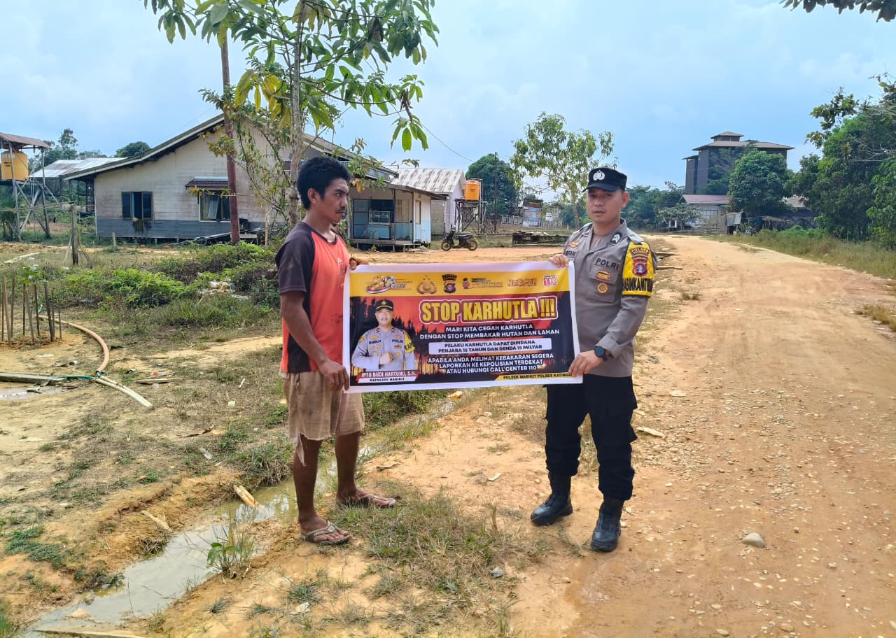 Bhabinkamtibmas Hadir di Tengah Masyarakat, Ajak Warga Bersama Cegah Karhutla