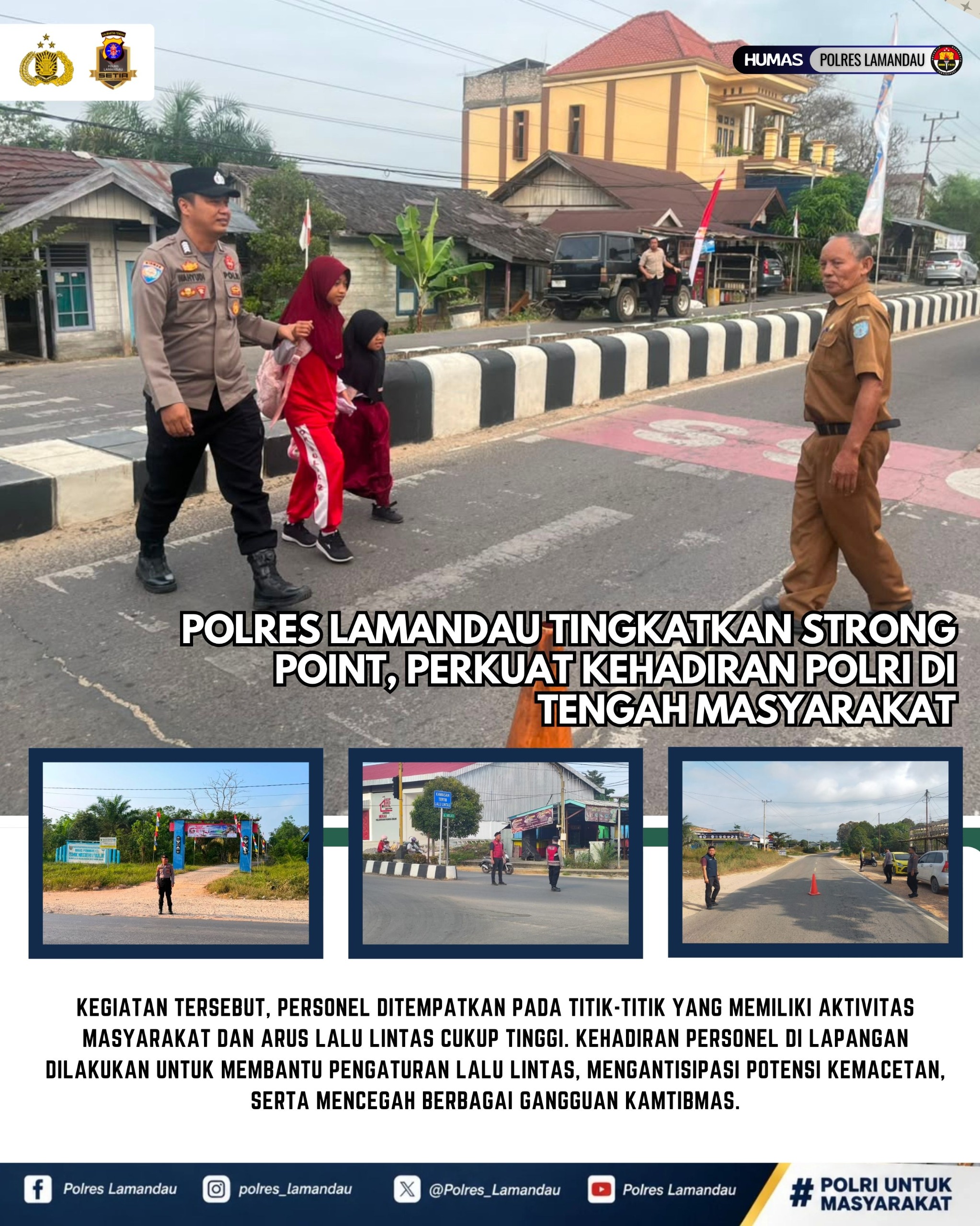 Polres Lamandau Tingkatkan Strong Point, Perkuat Kehadiran Polri di Tengah Masyarakat