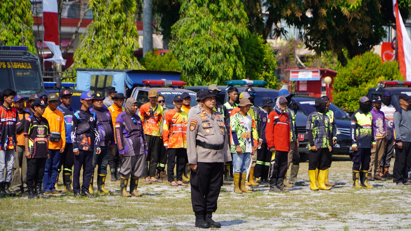 Sinergritas Hadapi Karhutla Polda Kalteng Melaksanakan Apel Siaga Karhutla Bersama Instansi Terkait.