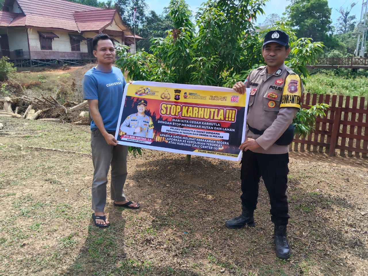Polsek Marikit Perkuat Sinergi dengan Warga Masyarakat Wujudkan Desa Bebas Karhutla