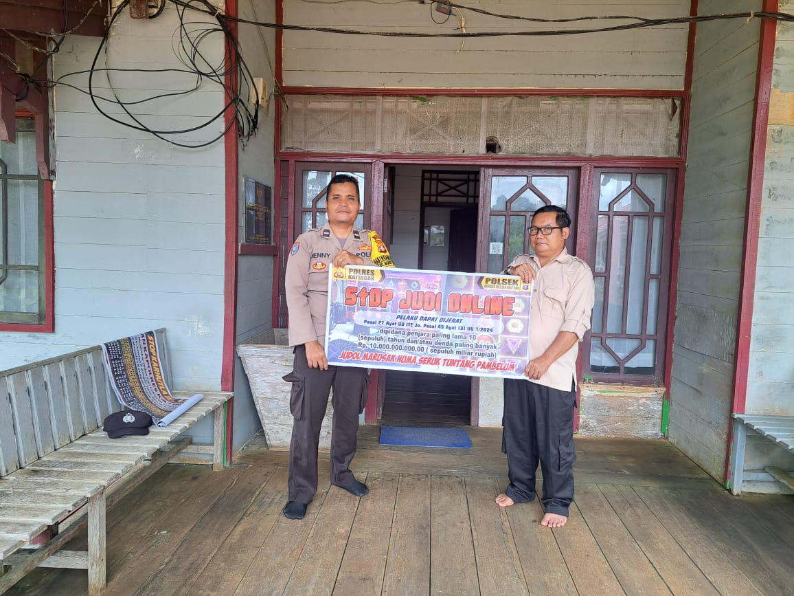 Bhabinkamtibmas Polsek Katingan Hulu dan Bukit Raya Imbau Warga Jauhi Judi Online