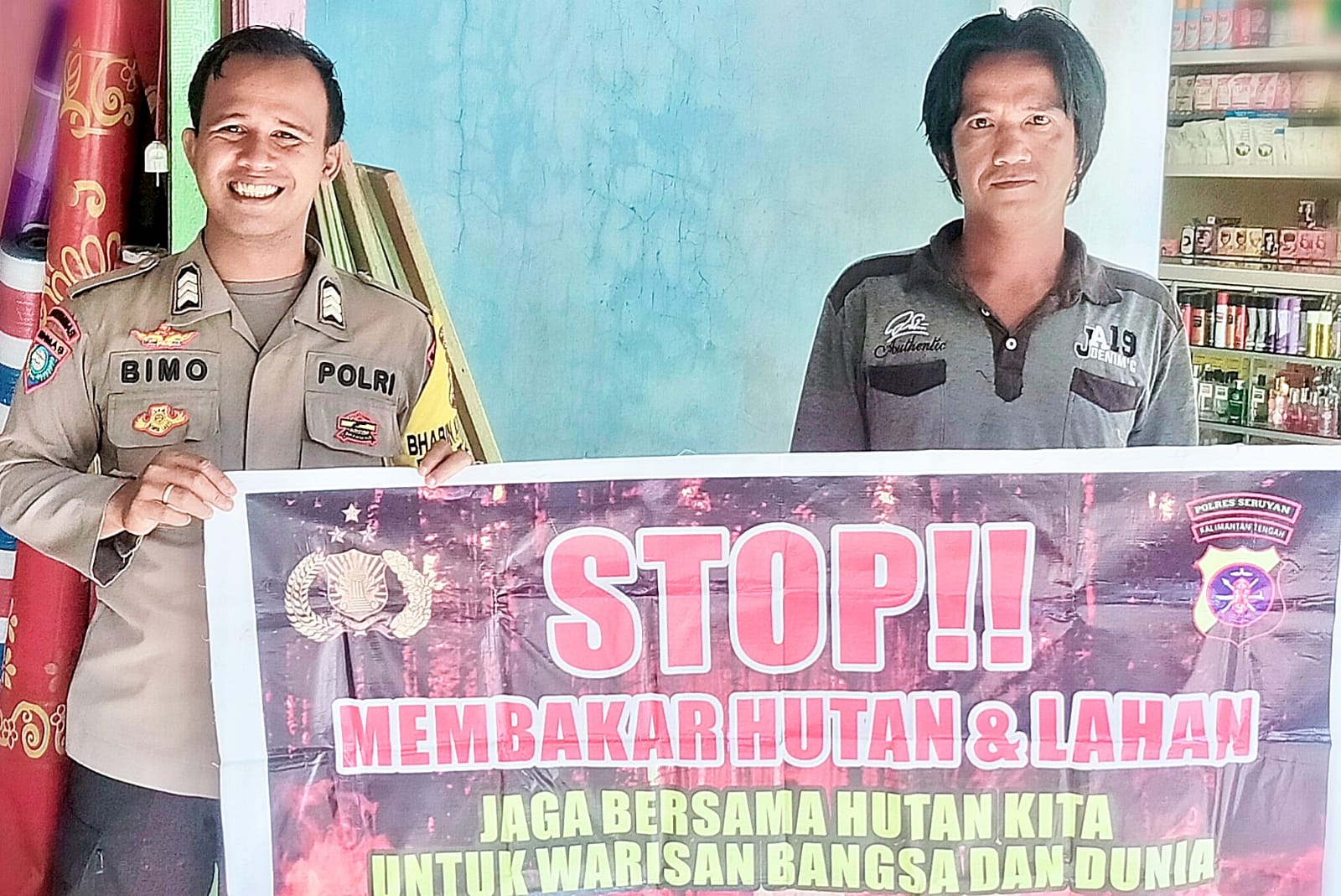 Upaya Pencegahan Karhutla, Bhabinkamtibmas Rutin Himbau Masyarakat tentang Bahaya Karhutla