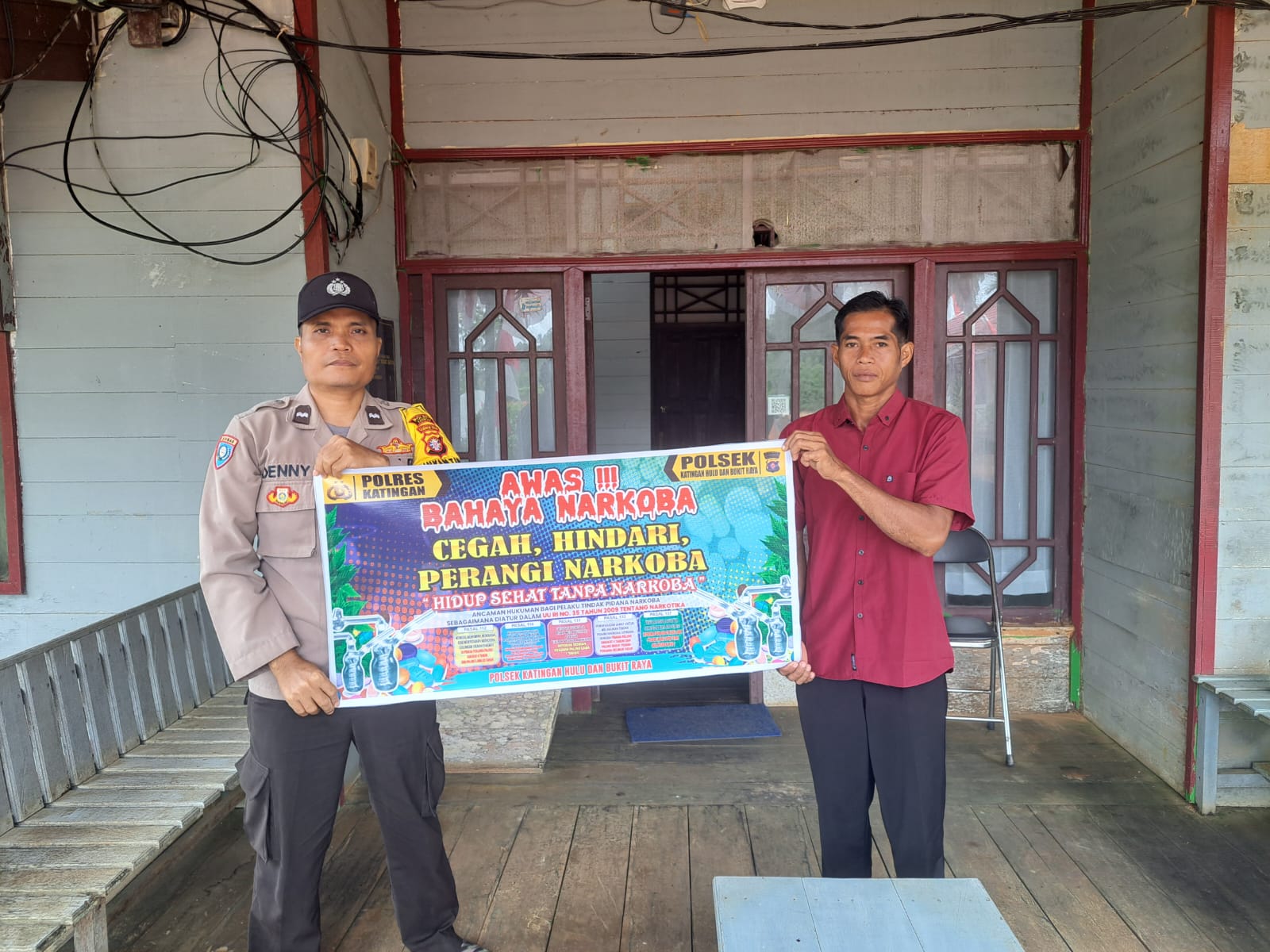 Bhabinkamtibmas Polsek Katingan Hulu dan Bukit Raya Imbau Warga Jauhi Narkoba.