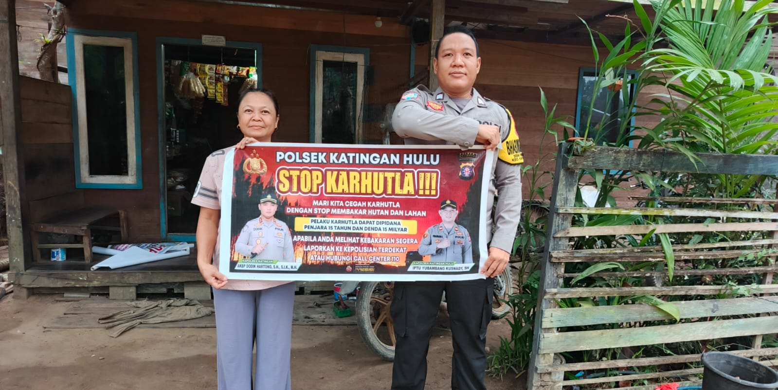 Polsek Katingan Hulu sosialisasi Stop Karhutla.