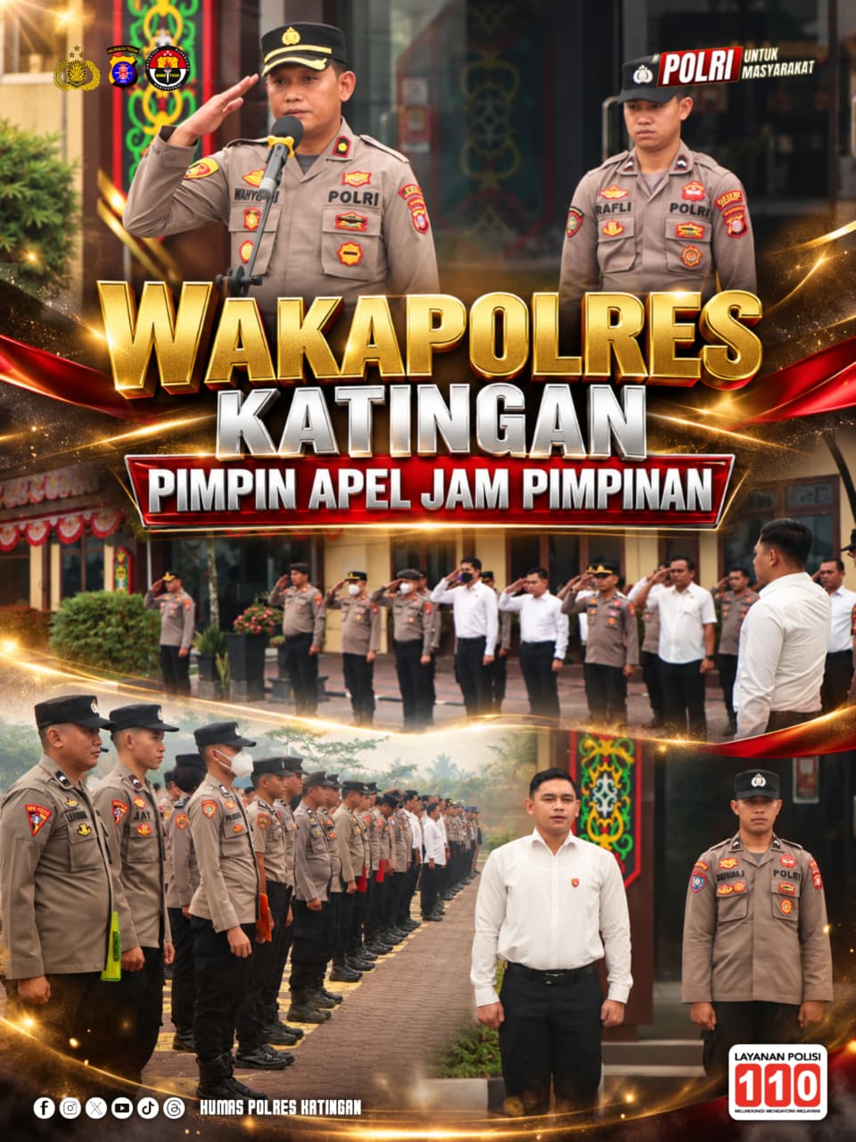 Wakapolres Katingan Pimpin Apel Jam Pimpinan