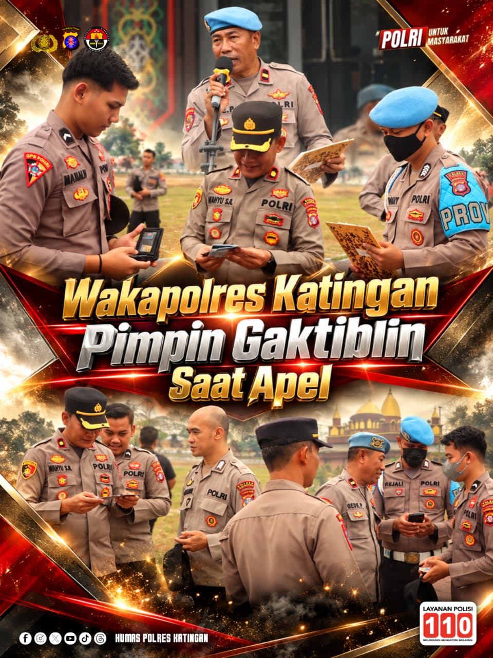 Wakapolres Katingan Pimpin Gaktiblin Saat Apel