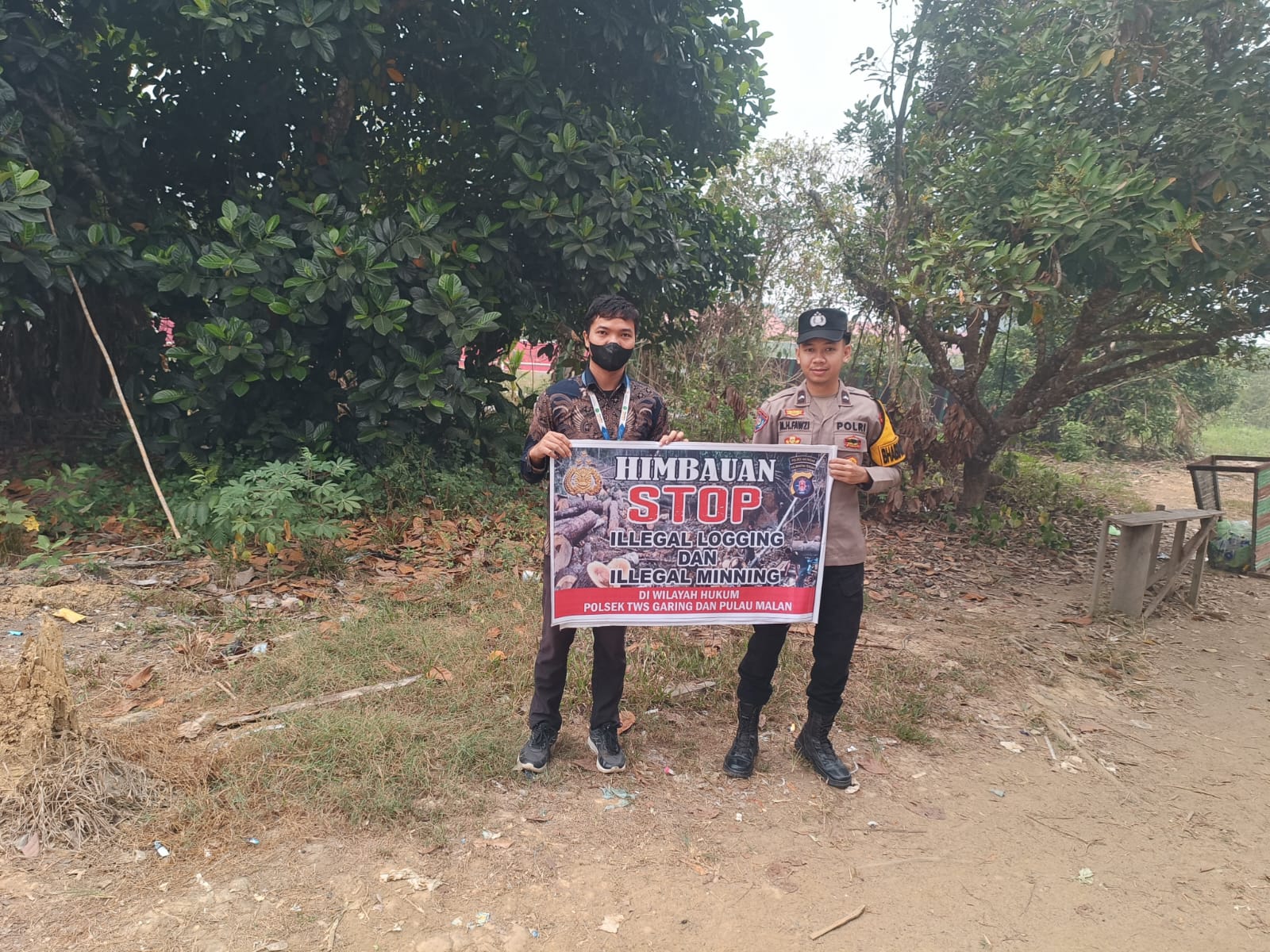 Polsek Tws Garing dan Pulau Malan rutin sosialisasi larangan ilegal Logging dan Meaning.