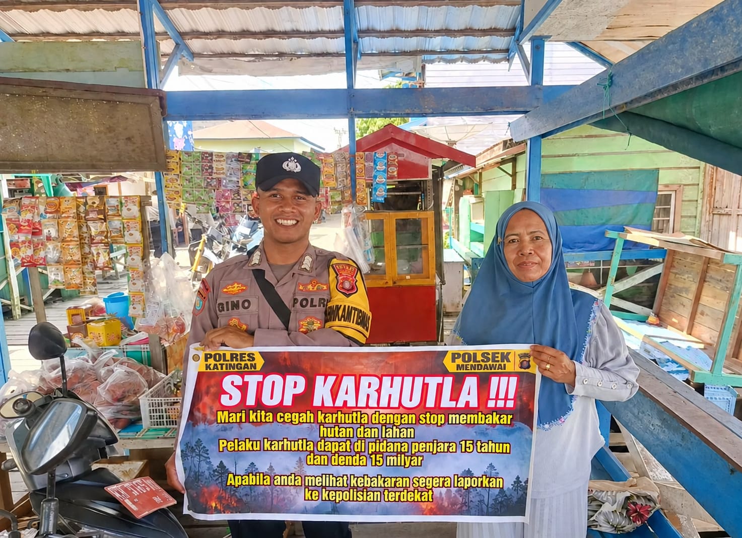 Upaya Pencegahan Karhutla, Bhabinkamtibmas Rutin Himbau Masyarakat tentang Bahaya Karhutla