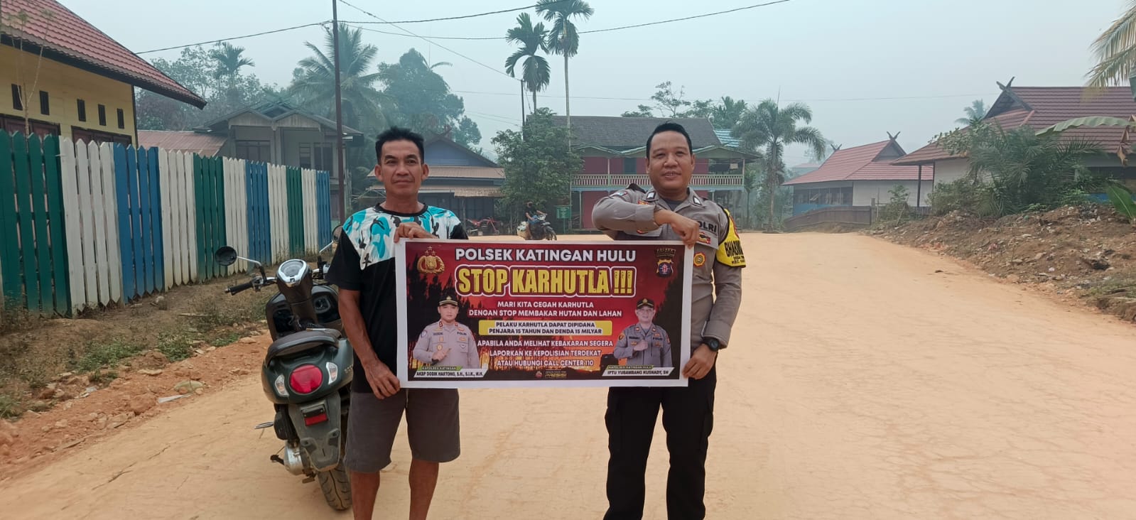 Polsek Katingan Hulu sosialisasi Stop Karhutla.